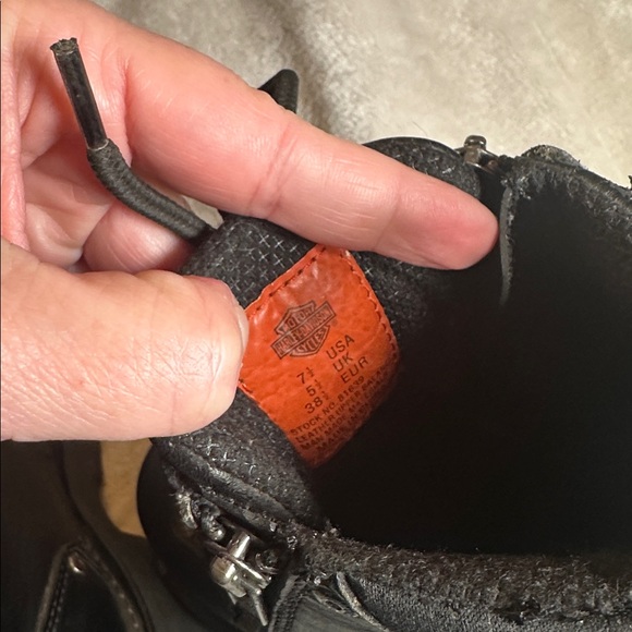 Harley Davidson Havoc Women’s Leather Black Boots Size 7.5 - Picture 8 of 10